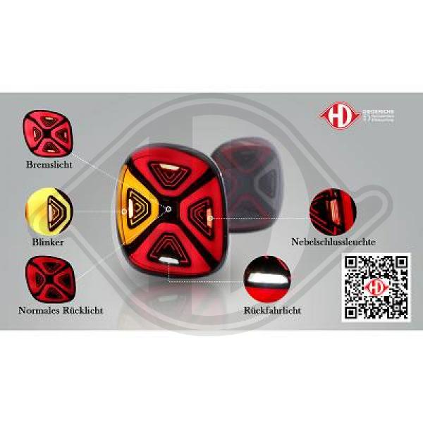 Mercedes Smart Coupe/Cabrio For Two 14->> - Zestaw lampy tylnej