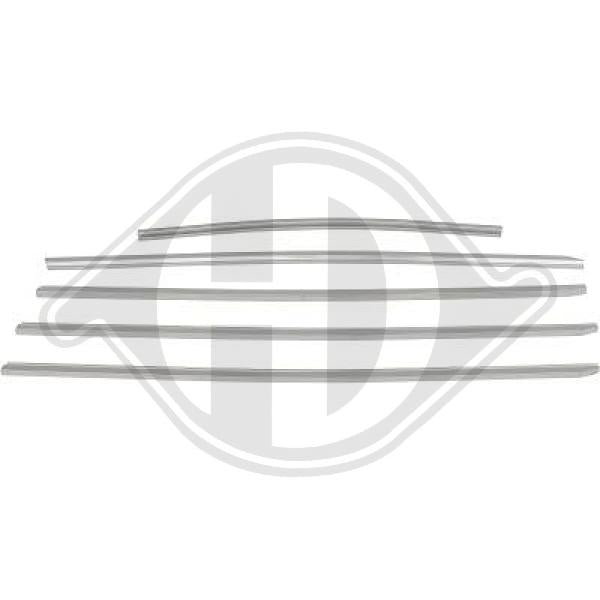 Mercedes E-Kl.(W210) 95-99 - Zestaw listw ozdobnych / ochronnych kratka chłodnicy