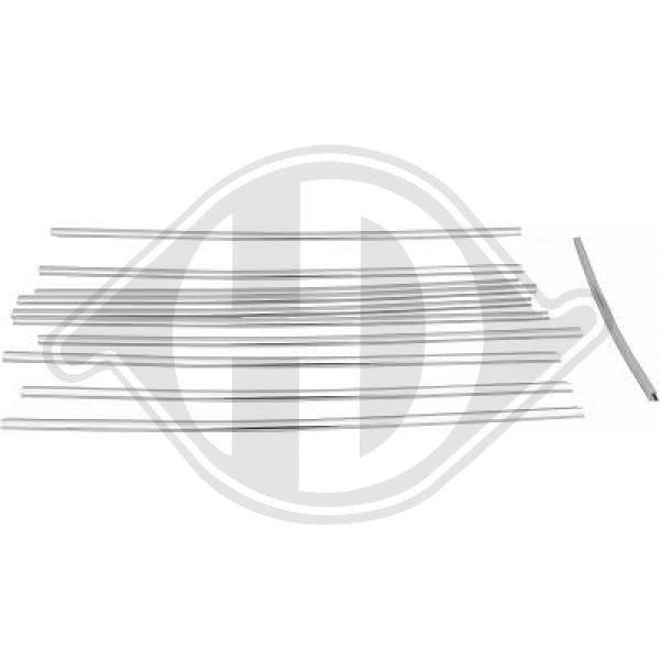 Mercedes E-Kl.(W210) 95-99 - Zestaw listw ozdobnych / ochronnych kratka chłodnicy