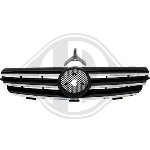 Mercedes CLK 200-500 C209 02-09 - Kratka chłodnicy (grill)