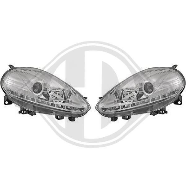 Fiat Punto Evo 09-11 - Zestaw reflektora głównego