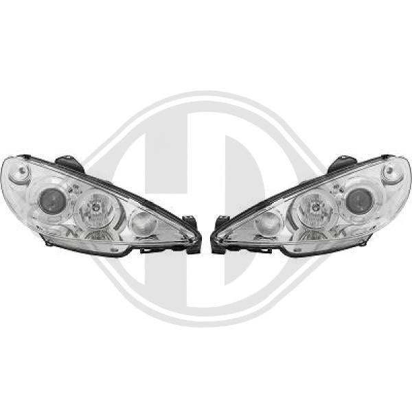 Peugeot 206/206CC 98-06 - Zestaw reflektora głównego