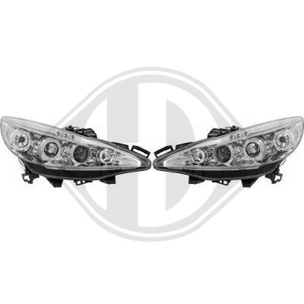 Peugeot 207 06-12 - Zestaw reflektora głównego