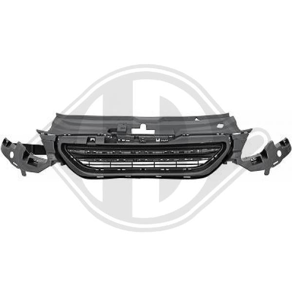 Peugeot 2008 13-16 - Kratka chłodnicy (grill)