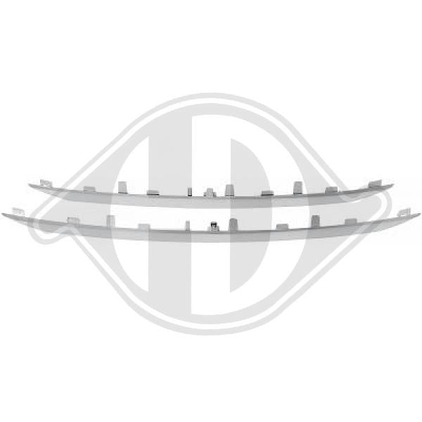 Peugeot 2008 13-16 - Zestaw listw ozdobnych / ochronnych kratka chłodnicy