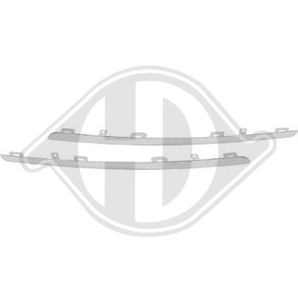 Renault Scenic 16->> - Listwa ozdobna / ochronna kratka chłodnicy