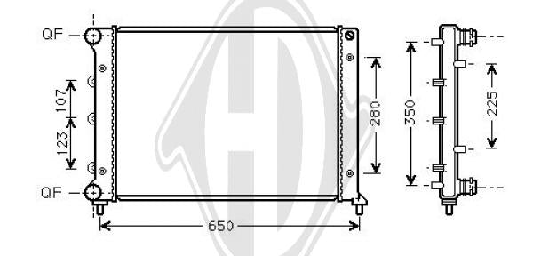 Alfa-Romeo - Chłodnica układ chłodzenia silnika