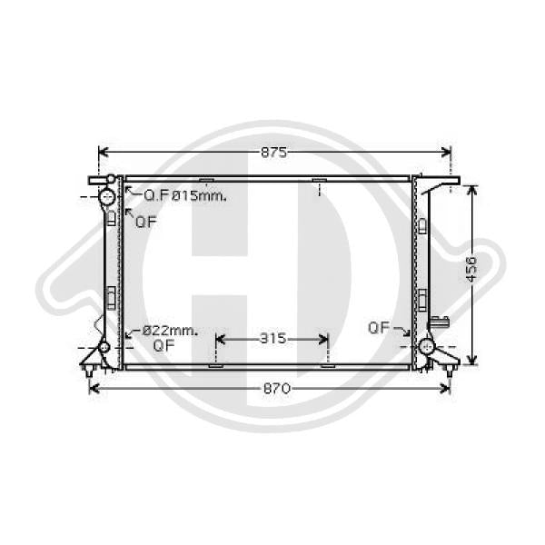 Audi - Chłodnica układ chłodzenia silnika