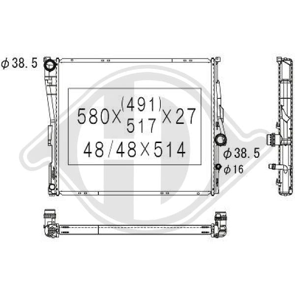 BMW - Chłodnica układ chłodzenia silnika