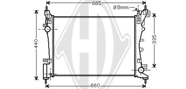 Peugeot - Chłodnica układ chłodzenia silnika