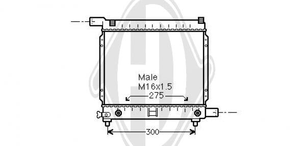 Mercedes - Chłodnica układ chłodzenia silnika