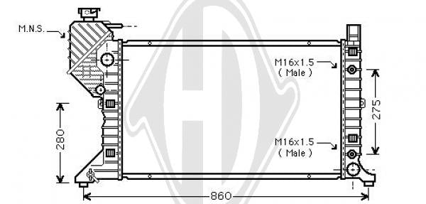 Mercedes - Chłodnica układ chłodzenia silnika
