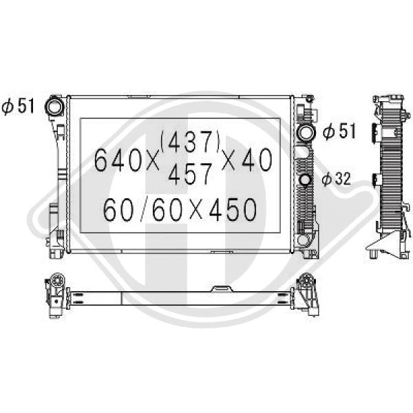 Mercedes - Chłodnica układ chłodzenia silnika