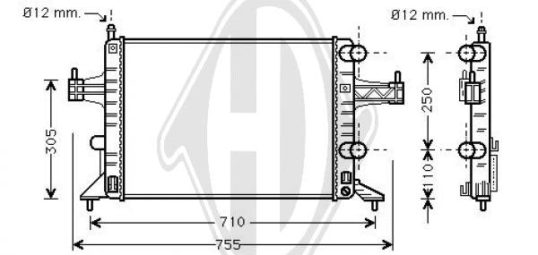 Opel - Chłodnica układ chłodzenia silnika