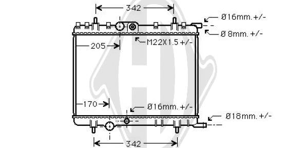 Peugeot - Chłodnica układ chłodzenia silnika