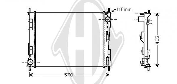 Renault - Chłodnica układ chłodzenia silnika