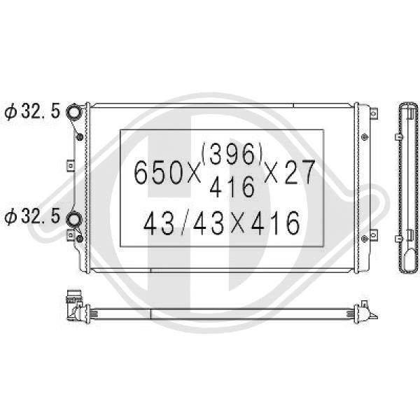 Volkswagen - Chłodnica układ chłodzenia silnika